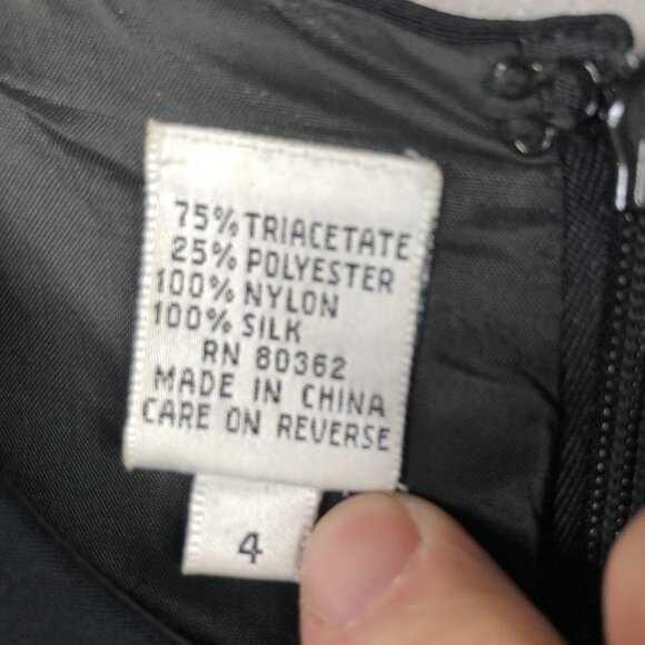 Cache Dress Womens 4 Black Beaded Side Panels Sleeveless Evening Gown Formal Y2K - Picture 6 of 16